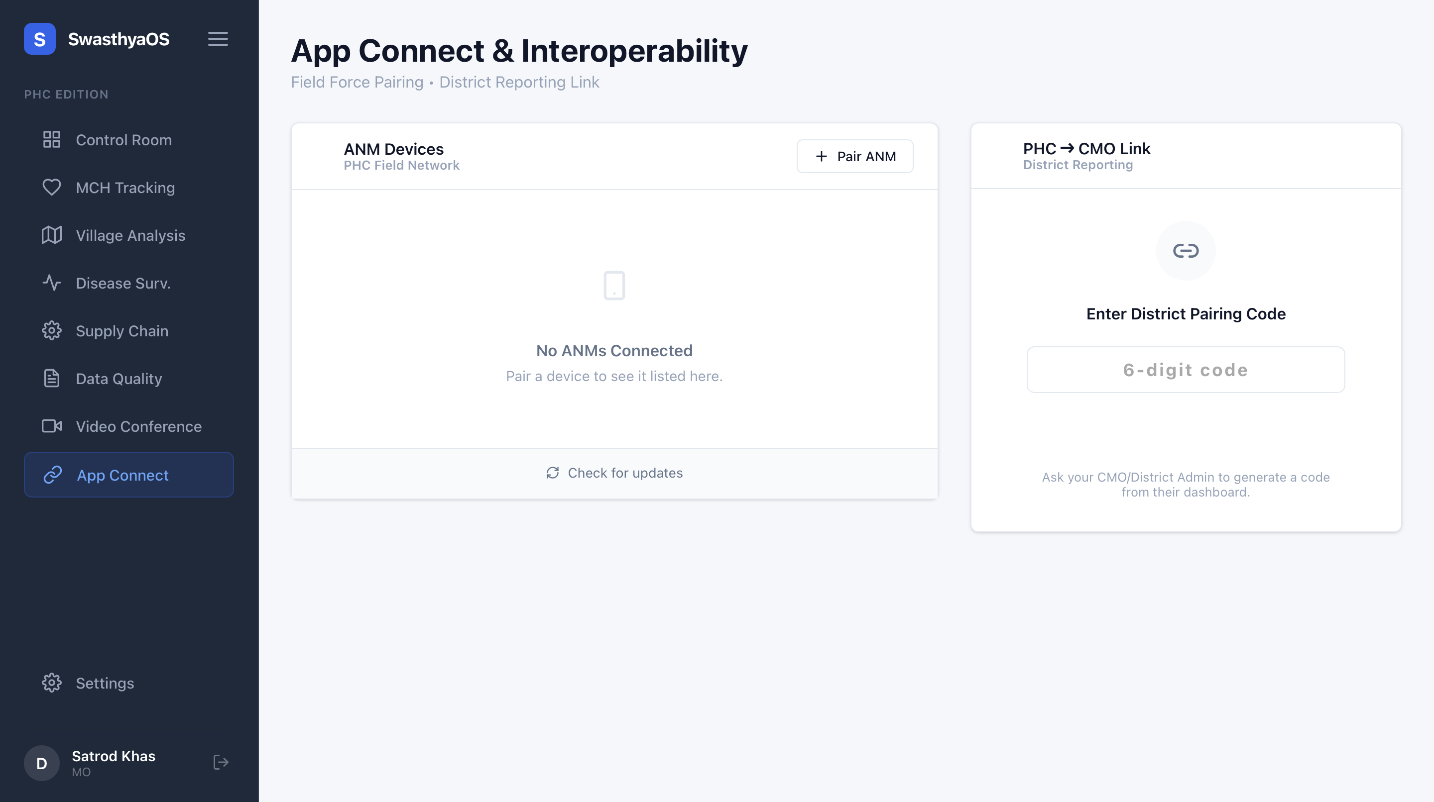 App Connect & Interoperability Control Panel